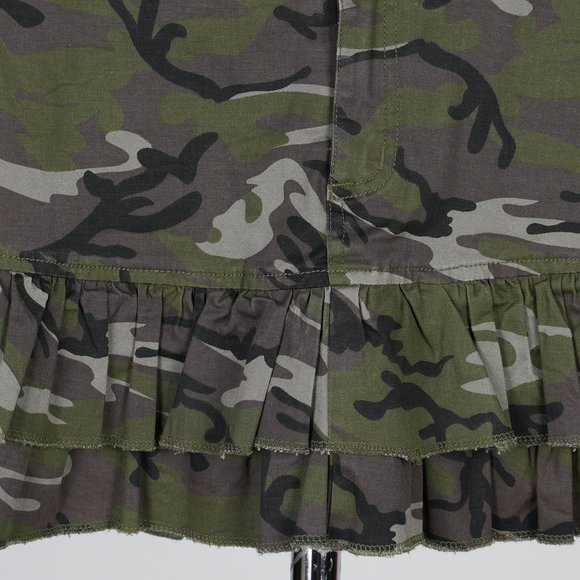 Boa Style A-Line Ruffled Mini Skort In Camo Size S - Picture 5 of 7
